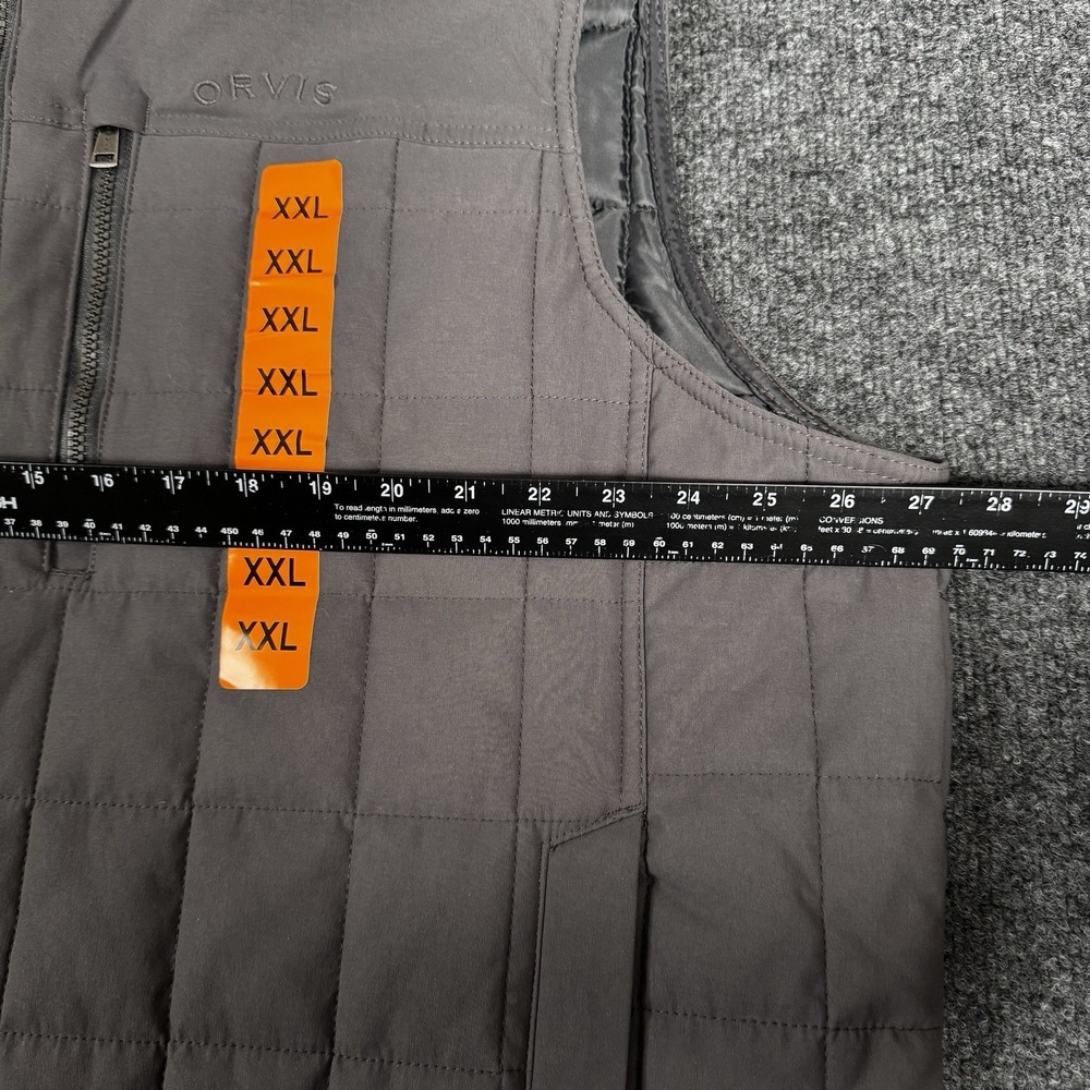 Orvis Vest Mens Size XXL Gray Blazer‎ Quilted Jacket Sleeveless 1174138 BIG NWT - Picture 9 of 12